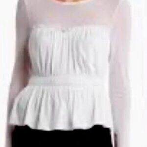 BCBGeneration White Blouse Size S NWT